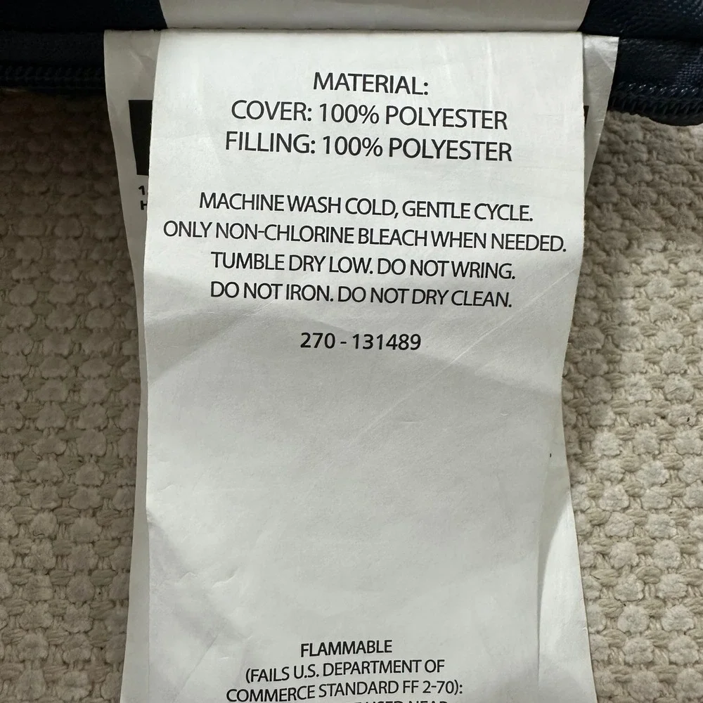 Hunter Water Resistant Outdoor Blanket Navy Grey Quilted Foldable Tote 60x70 NEW